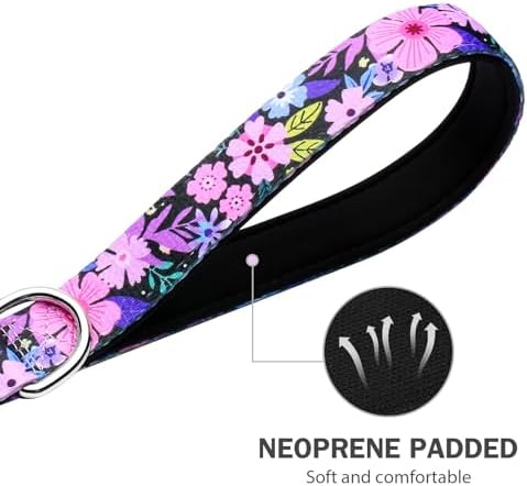 Hikiko 6FT Dog Leash Padded Double Handle with Designed Pattern