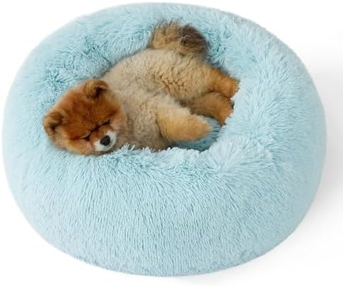 Bedsure Calming Small Dog Bed Donut Washable Cat＆Puppy Bed,23 inches