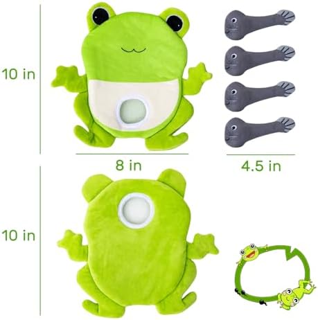 Hollypet Squeaky Hide and Seek Dog Toys for Small and Medium Dogs, Frog