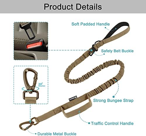 Tactical Dog Collar and Leash Set with Handle for Large Dogs