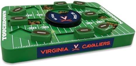 Pets First NCAA Virginia Large Puzzle Toy, Interactive Treat Dispenser, Slow Feeding Toy for Dogs, New Large Size