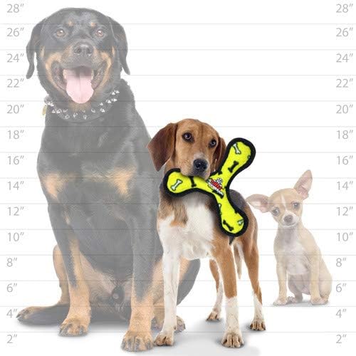 TUFFY® : 2 Pack Boomerang Dog Toy: Ultra Durable Plush Toy with Multiple Layers & Reinforced Seams, Washable and Floats, Original Construction
