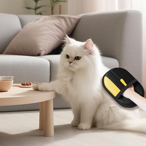 2025 Thickened Strong Pet Hair Removal Glove for Cats & Dogs, Electrostatic Gloves for Pet Grooming, Reusable Quick De-Shedding Gloves for Couch, Clothing, Carpet, Furniture, Car Seats (2pcs)