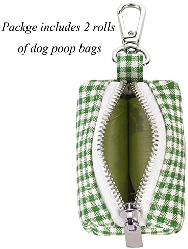 Lionet Paws Cute Dog Poop Bag Holder with Dog Poop Bag for Leash, Cotton Dog Bag Dispenser, Matching Dog Collar