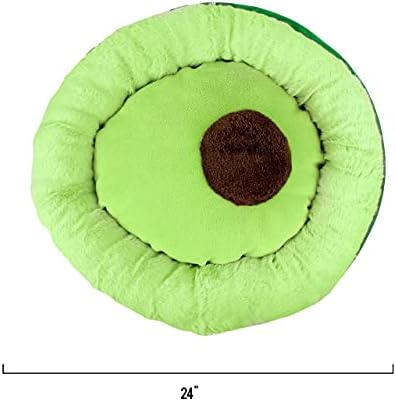 TONBO Soft Plush Small Cute and Cozy Avocado Dog Cat Bed, Washer and Dryer Friendly (Avocado)
