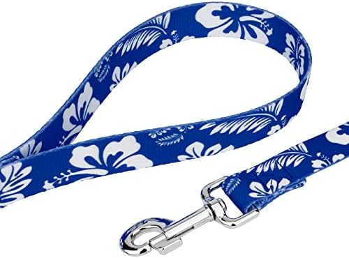 Country Brook Petz - Royal Blue Hawaiian Everyday Dog Leash - Summer Breeze Collection Featuring Sunny Designs (6 Foot, 3/8 Inch Wide)