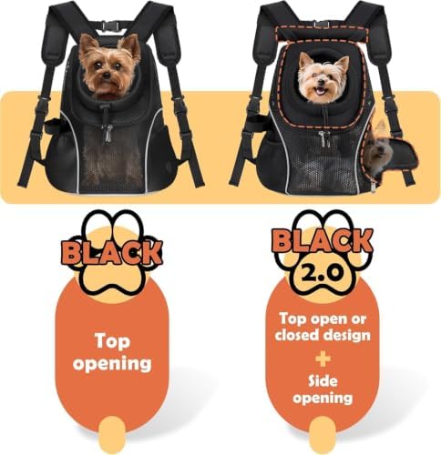 WOYYHO Pet Dog Carrier Backpack with Windows, Ventilated Small Dog Backpack