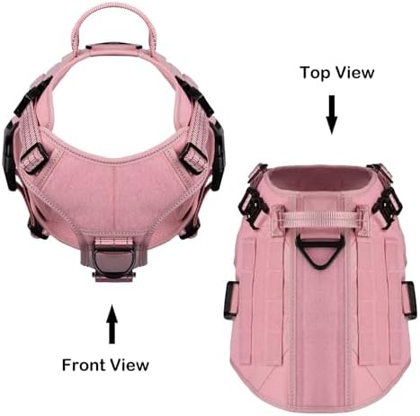 ICEFANG Tactical Dog Harness for Medium Dogs,Reflective No Pull Dog Vest