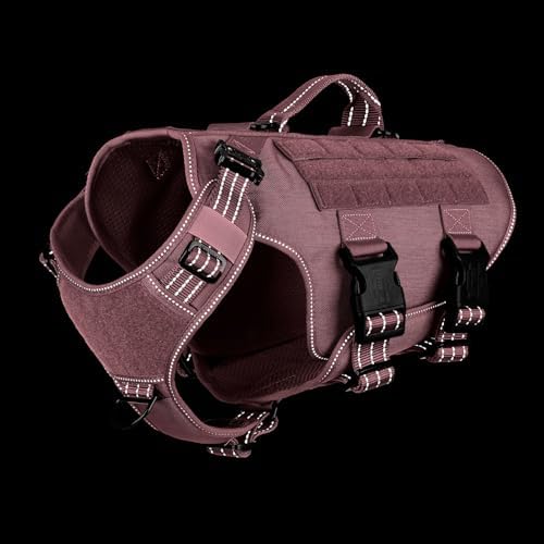 ICEFANG No Pull Tactical Dog Harness for Medium Dogs,Adjustable Dog Vest