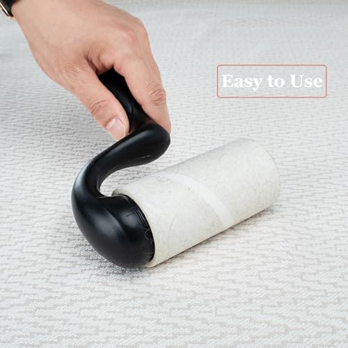 4 inch Lint Roller Refills Only for Scotch Brite, Everyday Clean Lint Roller Refills 4 Pack, Pet Hair Pickup Extra Sticky 90 Sheets per Refill, 360 Adhesive Sheets Total (1 3/4 inch Inside Diameter)