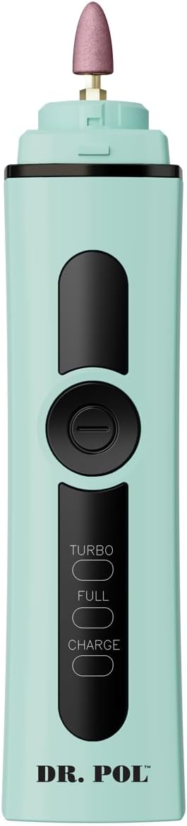 Andis 561123 Dr. Pol Cordless Pet Nail Grinder, Dual-Speed, Blue | Fine-grit & premium-finishing grindstones, ergonomic body design, dog nail clipper alternative