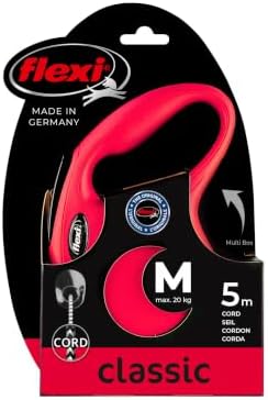 Flexi Roll-Leash New Classic M Rope 5 M Blue for Dogsup to Max. 20 kg, Multi