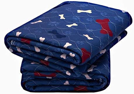 Washable Pee Pads for Dogs + Pet Grooming Gloves - Waterproof & Non-Slip Fast Absorbing Puppy Potty Training Pads,Reusable Whelping Pads, Pee Pad for Guinea Pig Cage,Dog Playpen Mat