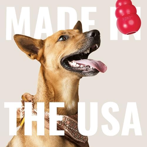 KONG Classic Stuffable Dog Toy - Fetch & Chew Toy for Dogs - Treat-Filling Capabilities & Erratic Bounce for Extended Play Time - Durable Natural Rubber Material - for Medium Dogs (Pack of 3)