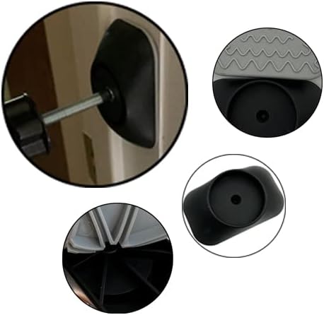 Baby Gate Extender Extention-4 Pack Baby and Pet Safety Stair Gate Threaded Spindle Rods Replacement Parts Bundle with Wall Protector (Round-Black-4 Pack)