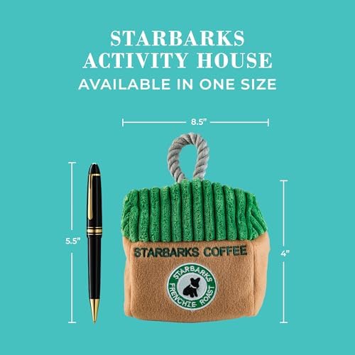 Haute Diggity Dog Starbarks Coffee House Puzzle + 2 Plush Squeaky Dog Toys