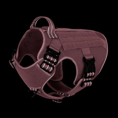 ICEFANG Tactical Dog Harness for Large Dogs,Reflective No Pull Dog Vest