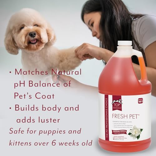 Top Performance Fresh Pet Shampoo, 1-Gallon,Black
