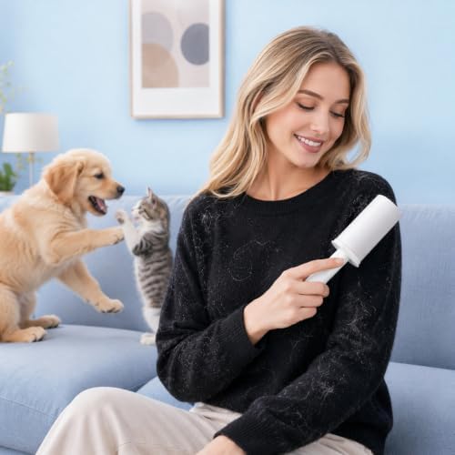 Retractable Mini Home Travel Lint Roller Strong Sticky w/60 Sheets -1 Pack