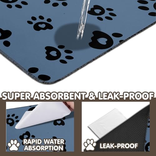 2PC Dog Pee Pads, Washable Absorbent Reusable Non-Slip Mat 35x24in