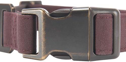 Carhartt Nylon Duck Dog Collar, Fully Adjustable Durable 2-Ply Cordura Nylon Canvas Collars for Dogs, Deep Wine, Large