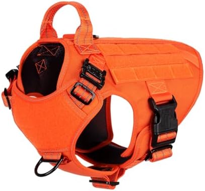 ICEFANG Tactical Dog Harness for Medium Dogs,Reflective No Pull Dog Vest