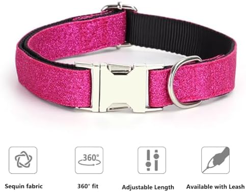 Bling Dog Collar with Removable Bowtie for Dogs Party Wear