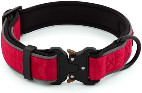 Plutus Pet Tactical Dog Collar, Reflective, for Small Medium Large Dogs