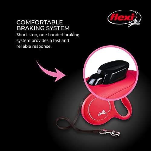 FLEXI® Classic Tape Retractable Dog Leash, Large, 16 ft - Red