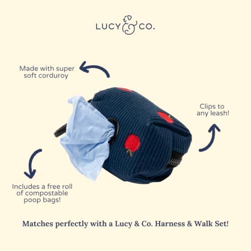 Lucy & Co. Appley Ever After Corduroy Poop Bag Holder