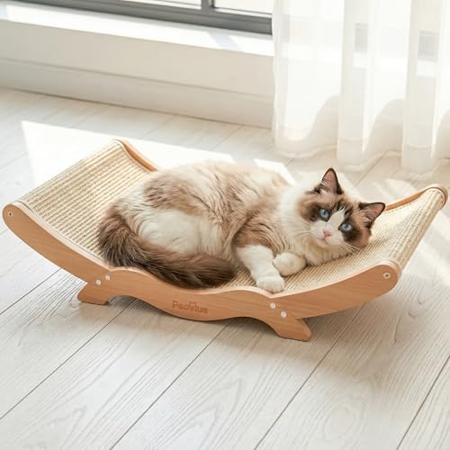 Extra-Large Cat Scratcher Bed with Natural Sisal Scratching Pad
