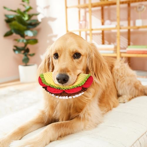 PrimePets Plush Taco Dog Toy, Dog Squeaky Toys for Small Medium Large Dogs