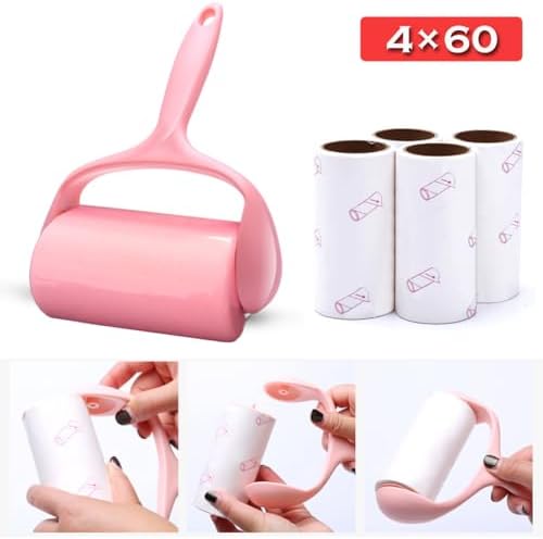 Lint Roller, Pet Hair Roller, 4 Refills Hair Remover Kit,Lint Brush