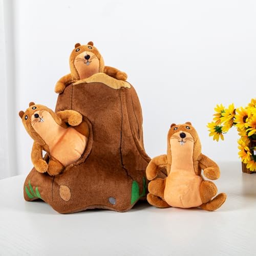 Hollypet Squeaky Hide and Seek Dog Toys for Small and Medium Dogs, Moles
