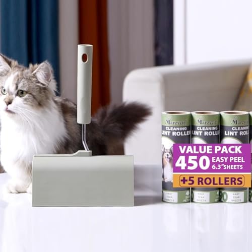 Large Lint Rollers for Pet Hair Extra Sticky，6.3'' Wide Remover