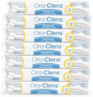 Dog & Cat Toothbrushes, Dual-Ended Pet Toothbrush for Dental Care, Small & Large Brush Heads for Pets, Individually Packaged Toothbrushes for Dogs and Cats, 8 Pack