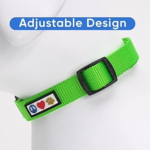 Pawtitas Solid Color Green Puppy or Dog Collar, Medium