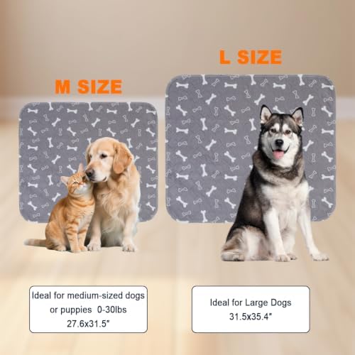 Puppy Pee Pads with Pheromones 2Pack, Washable Puppy Training Pads for Dogs Reusable Puppy Potty Pads for Dogs and Cats(with Pet Hair Removal Gloves)
