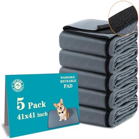 Bunlitent Washable Pee Pads for Dogs 41" x 41", Non-Slip and Leak-Proof
