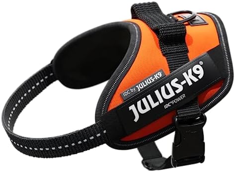 Julius-K9, 16IDC-for-MM, IDC Powerharness, Dog Harness, UV Orange, XS/Mini-Mini