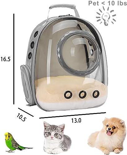 Bubble Cat Carrier Backpack, Transparent Pet Carrier Backpack for Small Puppy and Bunny, Space Capsule Bubble Cat Backpack Carrier, Airline Approved