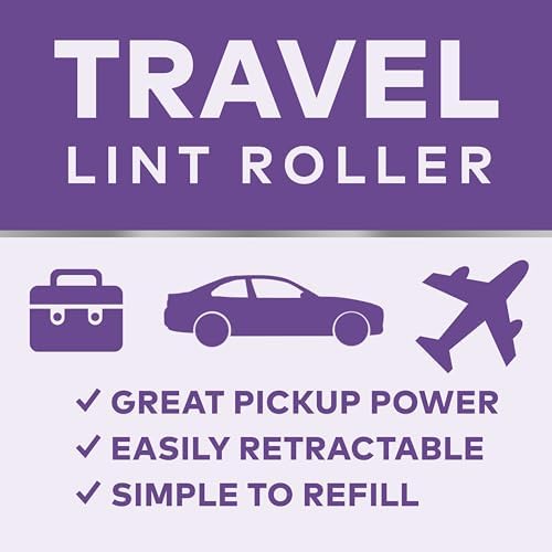 Scotch-Brite Retractable Lint Rollers 3-Pack, Portable Travel-Size Lint Removers for Pet Hair on Clothes, Furniture & Car, 3 in x 8.5 in Mini Rollers, 30 Sticky Sheets Each