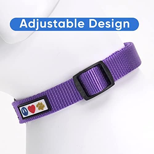 Pawtitas Dog Collar for Large Dogs Adjustable Dog Collar Heavy Duty Waterproof Collars for Dogs with Quick-Release Buckle - Purple Dog Collar for Large Breeds