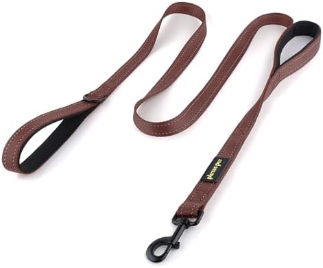 Plutus Pet Double Handle Dog Leash, 5 FT Long, for Medium Large Dogs