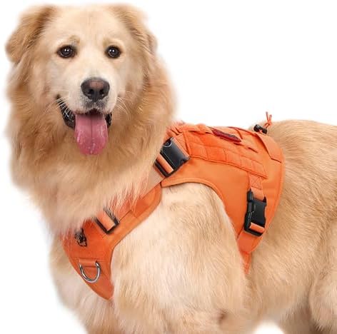 OneTigris Tactical Dog Harness Vest No-Pull Service Dog Vest for Large Dogs
