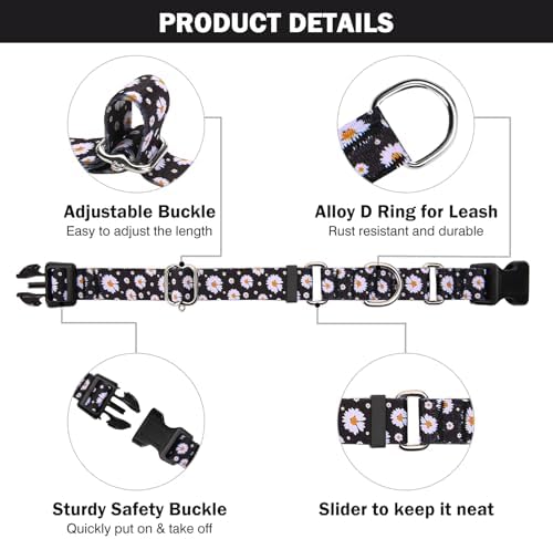 Hikiko Martingale Collar for Dogs with Special Pattern,Adjustable,S