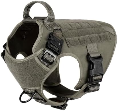 ICEFANG Tactical Dog Harness for Medium Dogs,Reflective No Pull Dog Vest