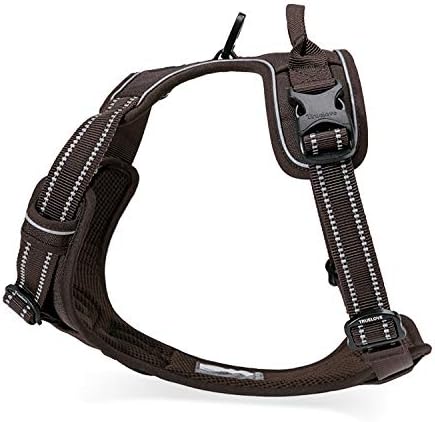 TRUE LOVE Adjustable No-Pull Dog Harness Reflective Pup Vest Harnesses Comfortable Control Brilliant Colors Truelove TLH5651(Brown,XL)