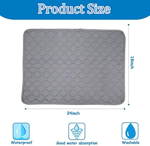 Washable Dog Pee Pad - 18'x 24', Waterproof Non-Slip Potty Training Pad for Dogs and Cats, Fast Drying, Leak-Proof