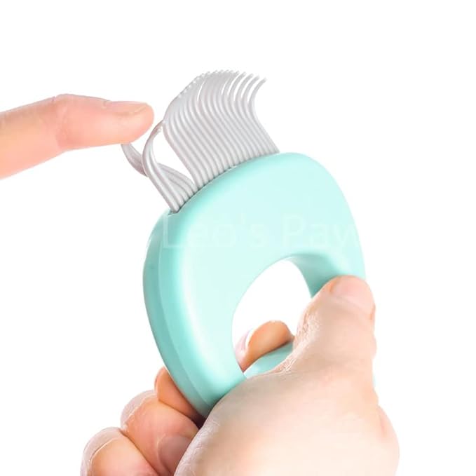 Leo's Paw The Original Pet Hair Removal Massaging Shell Comb | Soft Deshedding Brush Grooming and Shedding Matted Fur Remover Dematting tool for Long and Short Hair Cat Dog Puppy Bunny